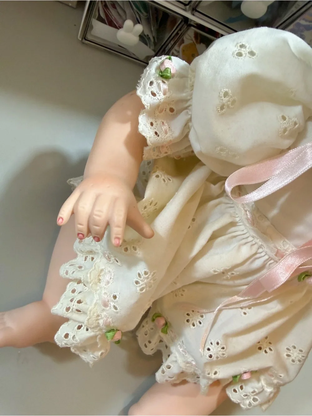 Jennifer Porcelain Doll Baby Girl Blonde Blue Eyes Susan Wakeen Danbury 1991 EUC